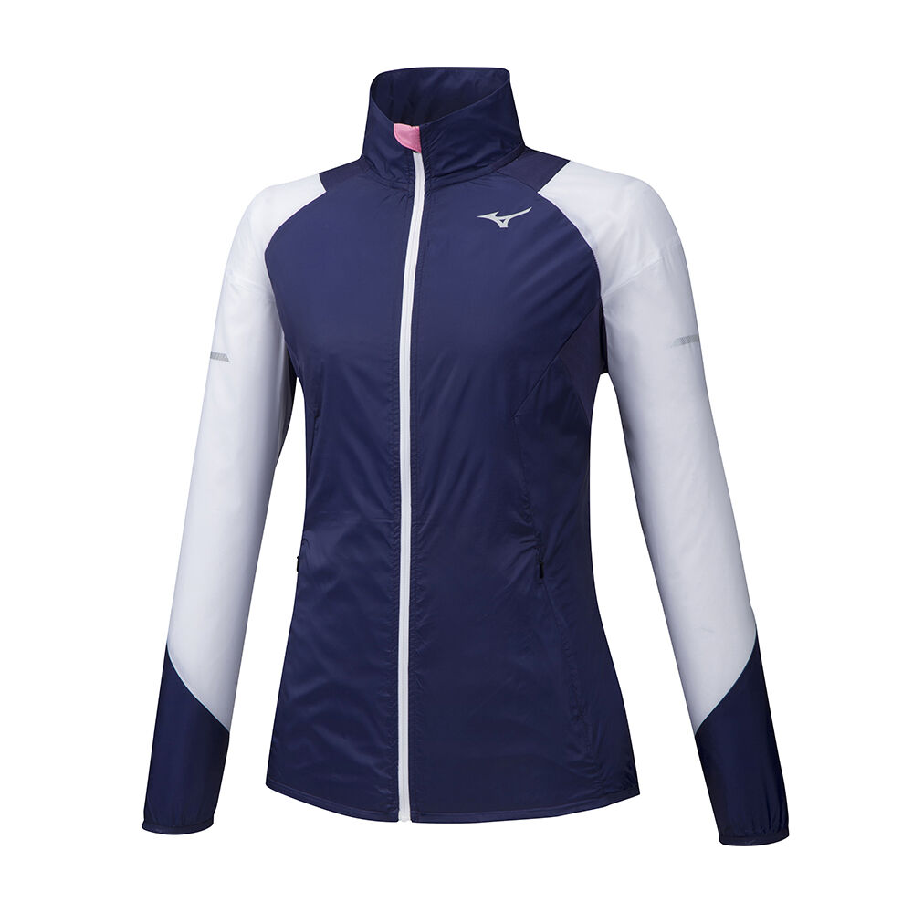 Damske Bundy Mizuno Aero WindTop Bezecke Nachový/Biele Vypredaj XQHD73162